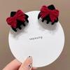 Heart Cat Ear Hairpin Bow Velvet Hair Clip Creative Children's Hair Clip  Girls