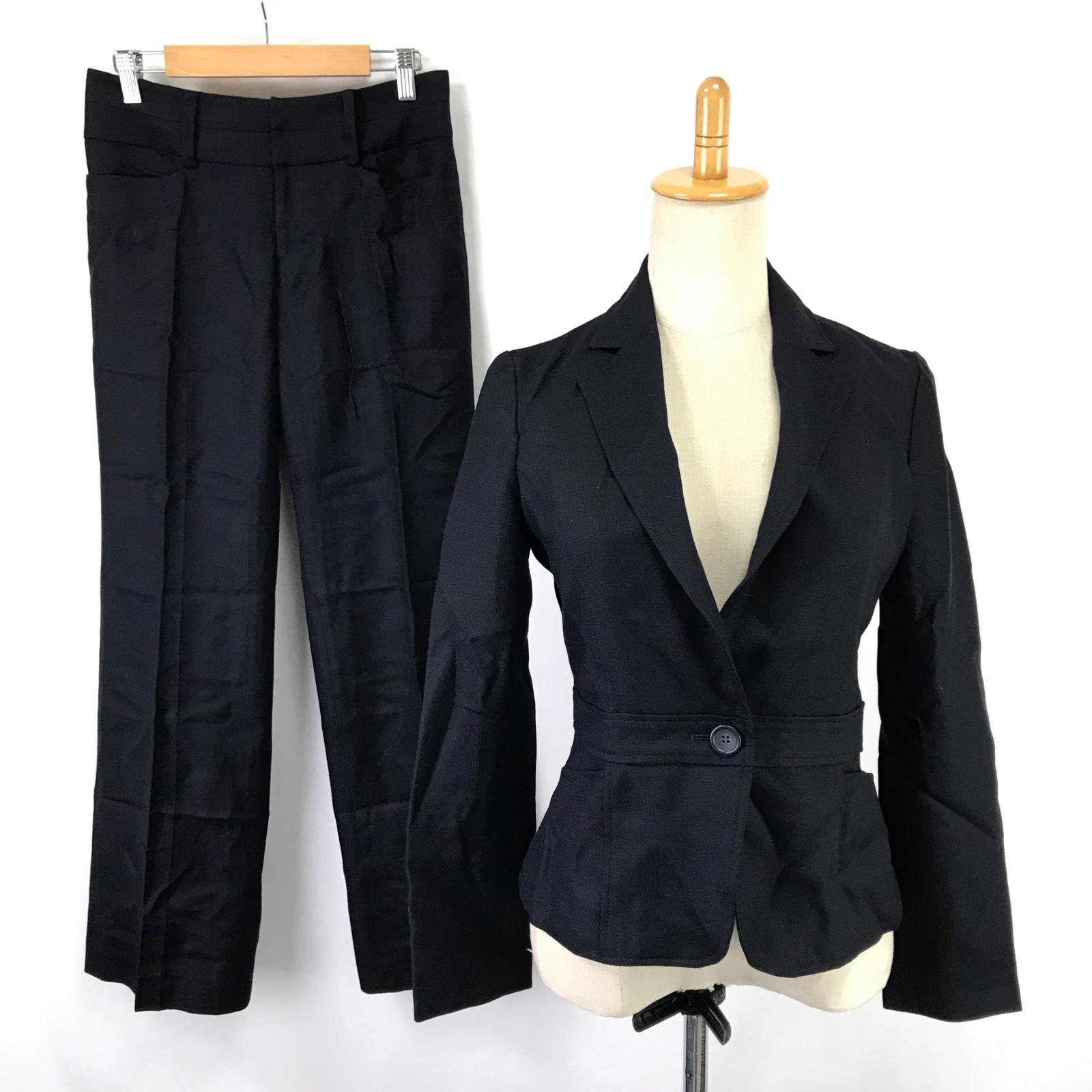 

USED/Made in Japan NOLLEY S sophi Pants Suit Set 36 S Women Black Single Jacket