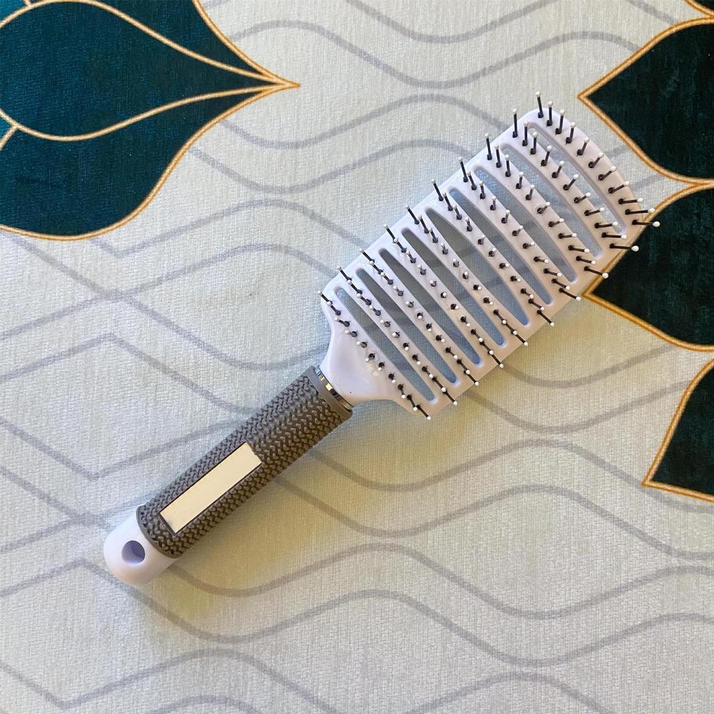 Women's Rib Comb for Root Volume & Styling: High Crown, Long & Curly Hair Massage, Large Curved Design.