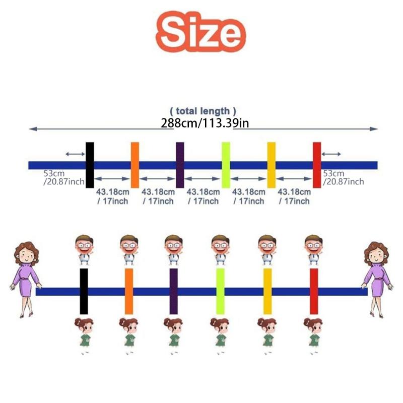 Educational Walk Rope Nylon Walking Rope School Security Rope Colourful Handle Child Safety Leading Rope for Preschool