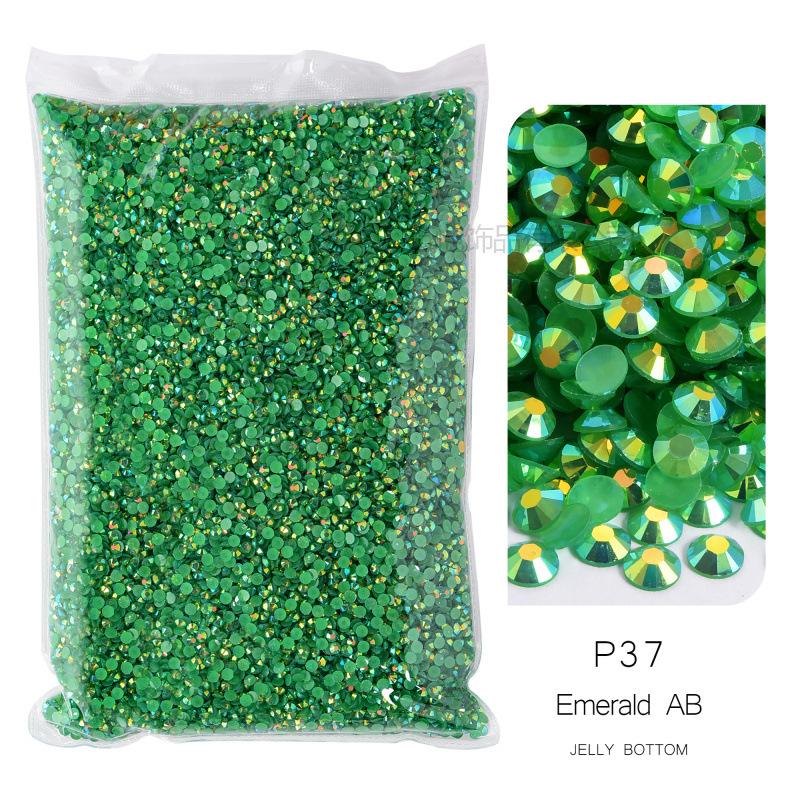 Jelly Resin Flat-Bottomed Diamond, Nail Art Beauty, Mobile Phone Case Decorative Rhinestone Diy Decorative Clothing Accessories