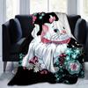 1PC Cartoon Marie Cat Print Blanket, Seasonal Universal, Home Decoration, Throw, Quilt, Soft Flannel Throw Blanket, Versatile & Cozy for Bedroom,Cute