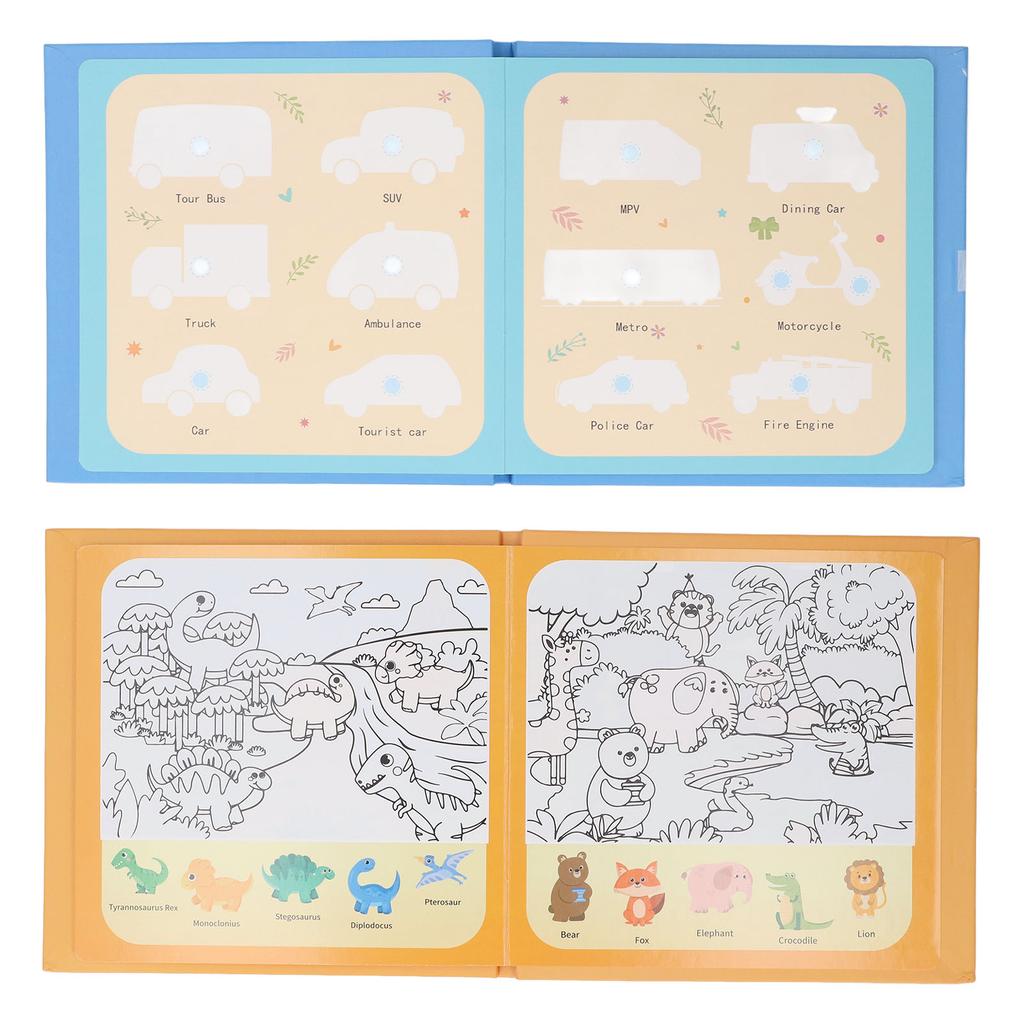 Water Coloring Book Reusable Water Doodle Book Children Early Learning Educational Toy for Home Trav