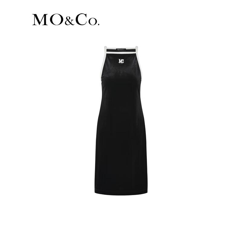 MO&Co. Embroidered Velvet Cami Dress