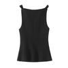2025 Spring Women's Slim Fit Vest Top with Bow Accent Hem