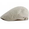 HT4737 Mens Berets Women Spring Summer Breathable Linen Beret Cap Artist Painter Beret Hat Male Female Adjustable Ivy Flat Caps