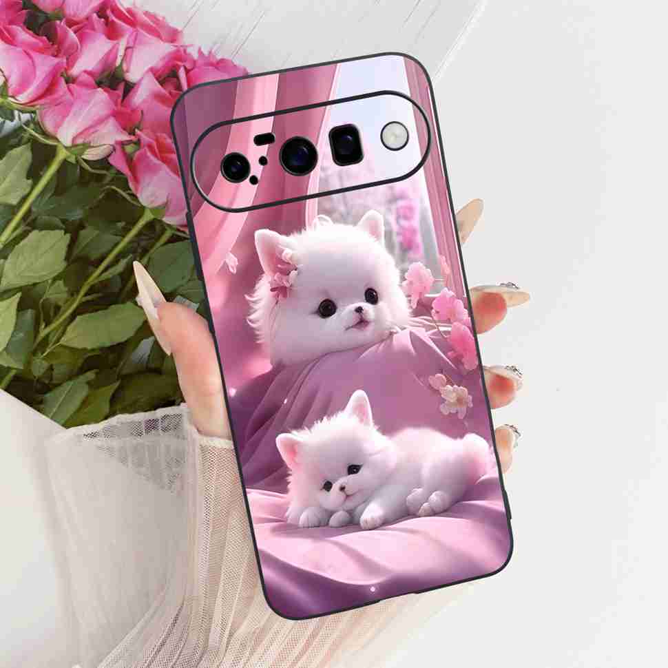 For Google Pixel 10 5G GK2MP Case Silicone TPU Black Cover For Google Pixel10 GLBW0 GL066 Retro Animal Cartoons Phone Cases Capa