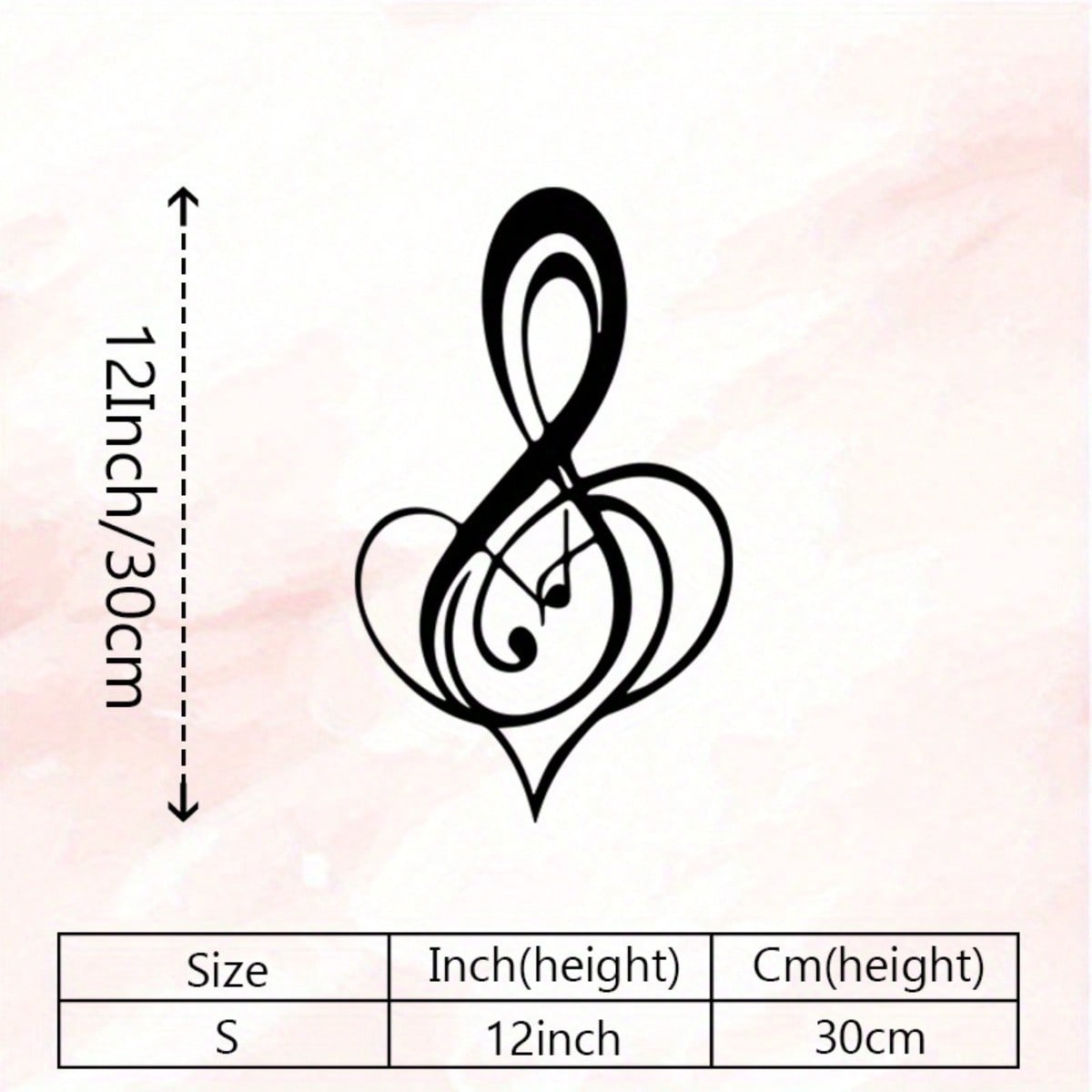 

Vintage Treble Clef Heart Iron Wall Decor Musician Gift Home Studio Art різнокольоровий