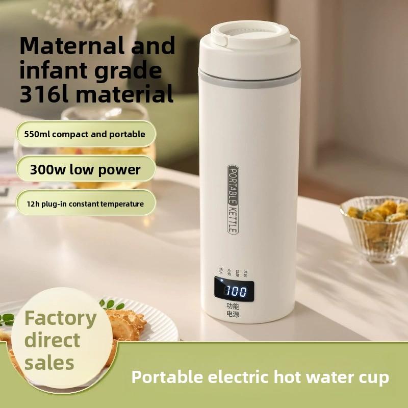 Hervidor de agua portátil eléctrico para viaje taza térmica de calentamiento rápido USB oficina