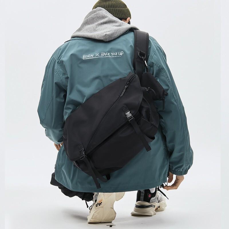 Herren Jugend Schultertasche Messenger Bag im japanischen Stil - Trendig, Große Kapazität für den Freizeitgebrauch