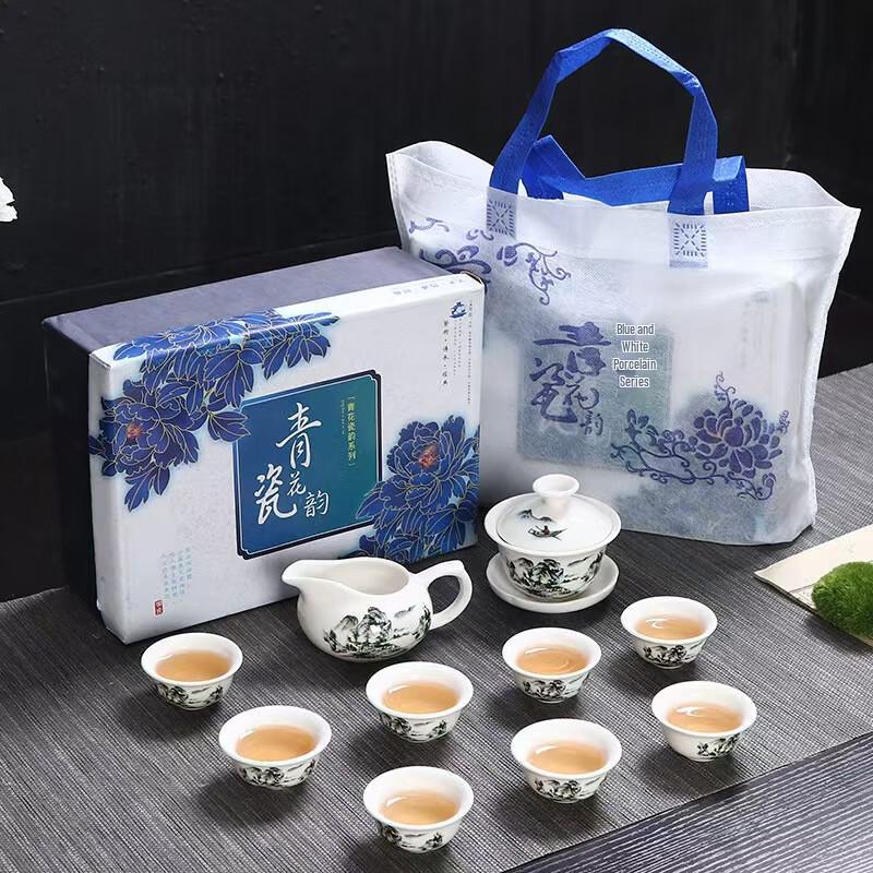 Китайский белый фарфоровый чайный набор для Гунфу