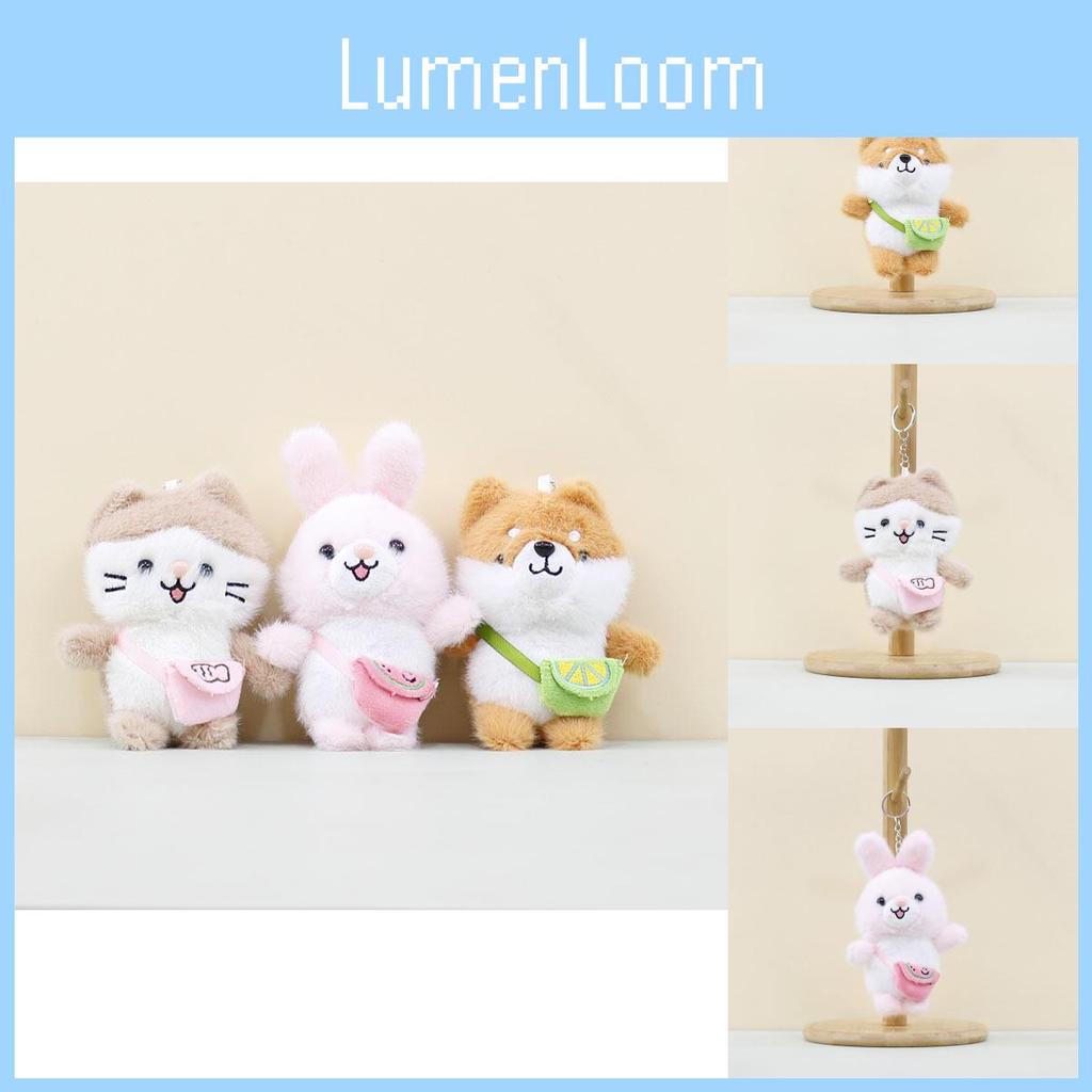 Cozy Mini Plush Dog Rabbit Cat Keychain Doll Backpack Toy Perfect Gift Idea