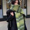 Colour Matching Winter Cashmere Scarves Plush Cape Wraps Elegant Strip Wool Scarf  Girl