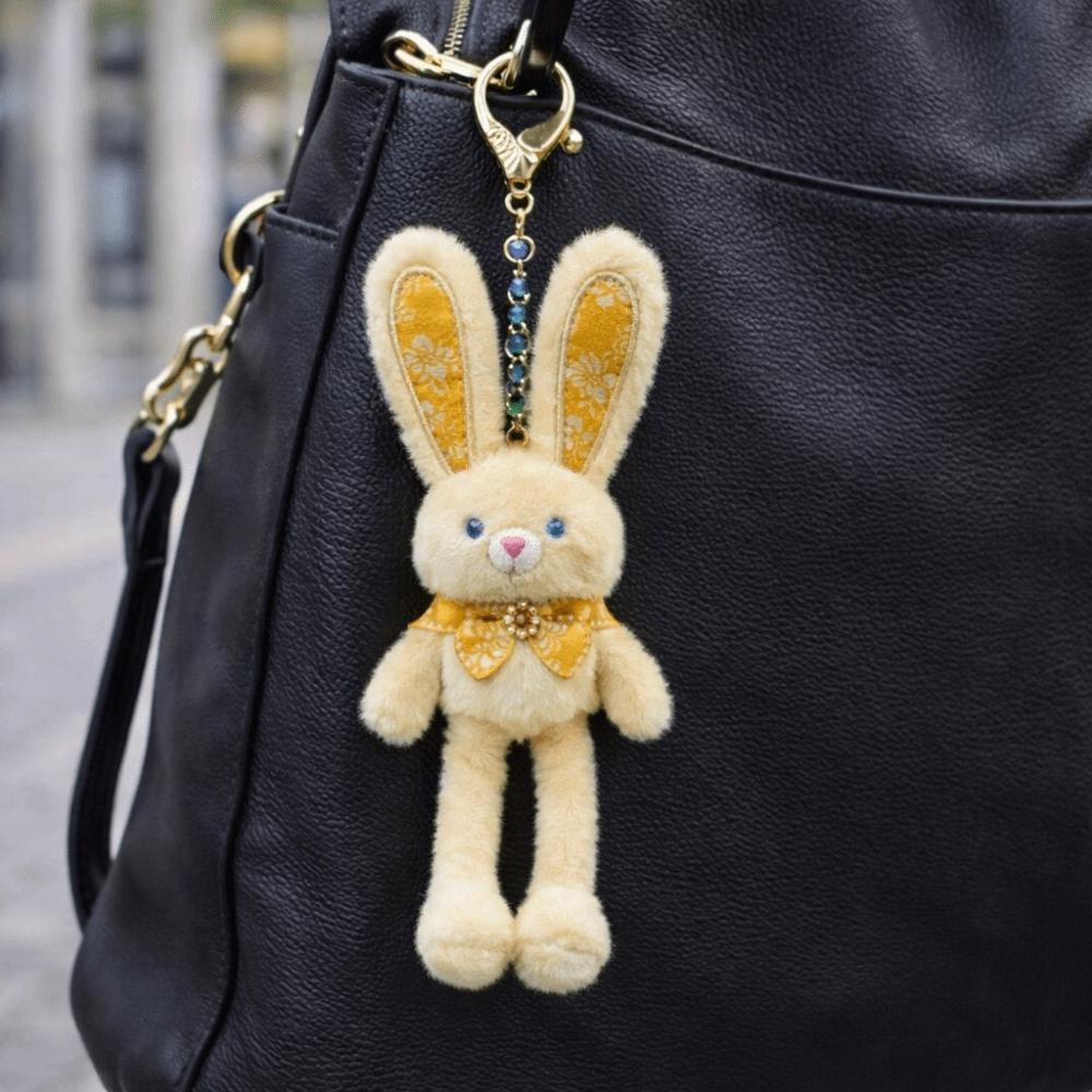 Creative Design Plush Rabbit Pendant 30cm Size Ear Pulling Rabbit  Christmas Gift