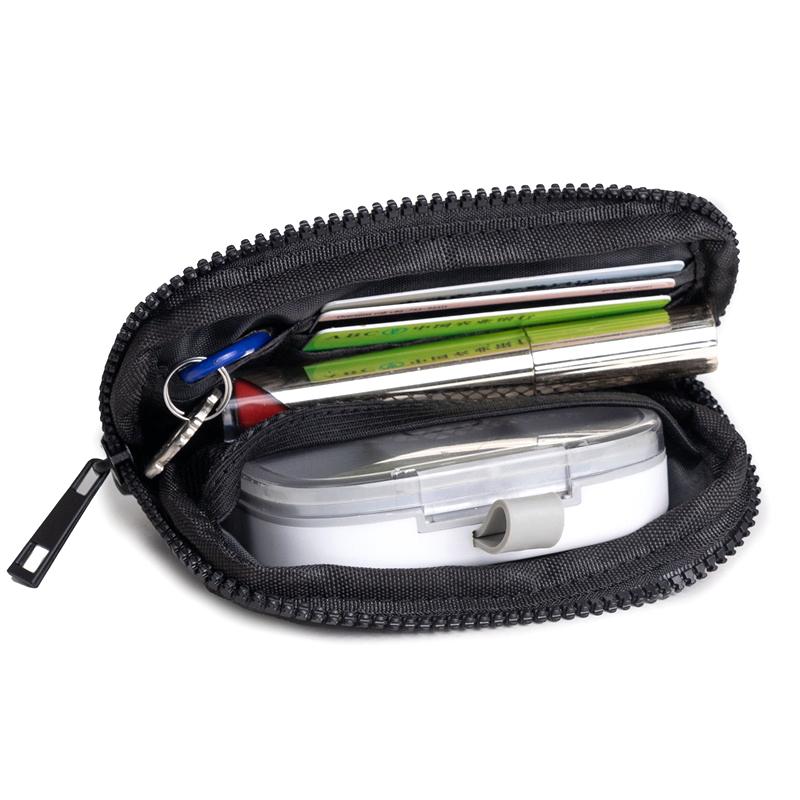 Waterproof Nylon Small Wallet Multi-Functional Card Case With Wrist Zippered Coin Purse Ladies Casual Quilted Travel Organizer