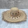 Wind Plus Large Brim Hollow Sun Hat Children Summer Trip Seaside Vacation Sunshade Sunscreen Foldable Straw Hat