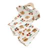 Girls' Summer Ice Silk Pajama Set - Short Sleeve & Pants, Thin Style, for Toddlers, Babies, and Children, Ideal Casual Home Wear.