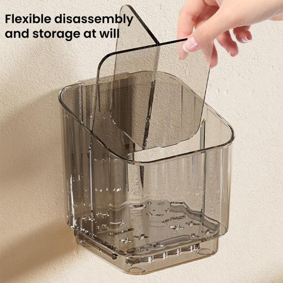 Toothbrush Holder with Drain Tray 3 Slots Toothbrush And Toothpaste Holder with Removable Divider Wall-Mounted or Countertop Bathroom Caddy Organizer