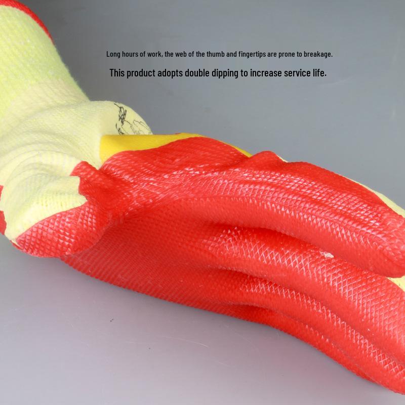 Mănuși de lucru originale Altair: Vega Rezistent la uzură, Antiderapant, Piele despărțită cauciucată, Fir de bumbac, Imersat pentru șantiere.