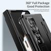 For Samsung Galaxy Z Fold 4 Leveling Hinge Case Kickstand Cover For Galaxy Z Fold 4 3 Plating Case With Front Screen Glass Film