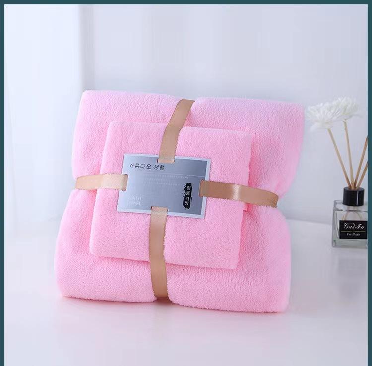 Coral Velvet Towel Set Bath Towel Household Large Size Water Absorbing Quick Drying Swimming Beach Towel Bathroom Accessories