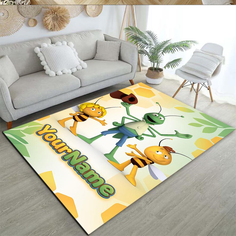 Biene Maja Customize Your Name Carpet Perfect for Outdoor Entryway Study room Dormitory Antislip Carpet Decorate Offices Spiritual Gift