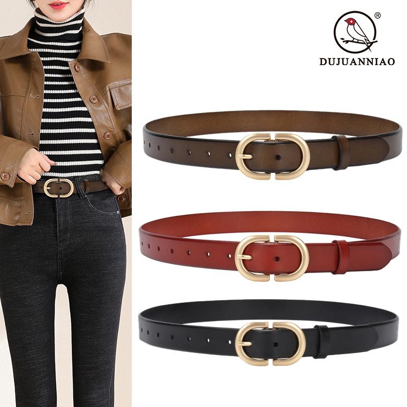 

Четыре сезона в наличии новый ретро ремень женский с пряжкой-иголкой из натуральной кожи женский универсальный ковбойский декоративный ремень из коровьей кожи 105cm