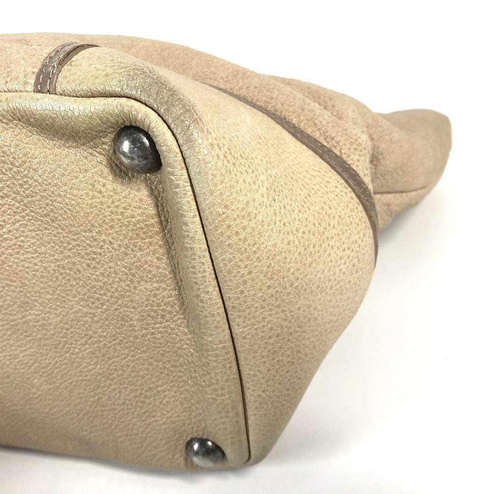 CHANEL Decacoco CC logo Bag Shoulder Bag Tote Bag Leather Beige