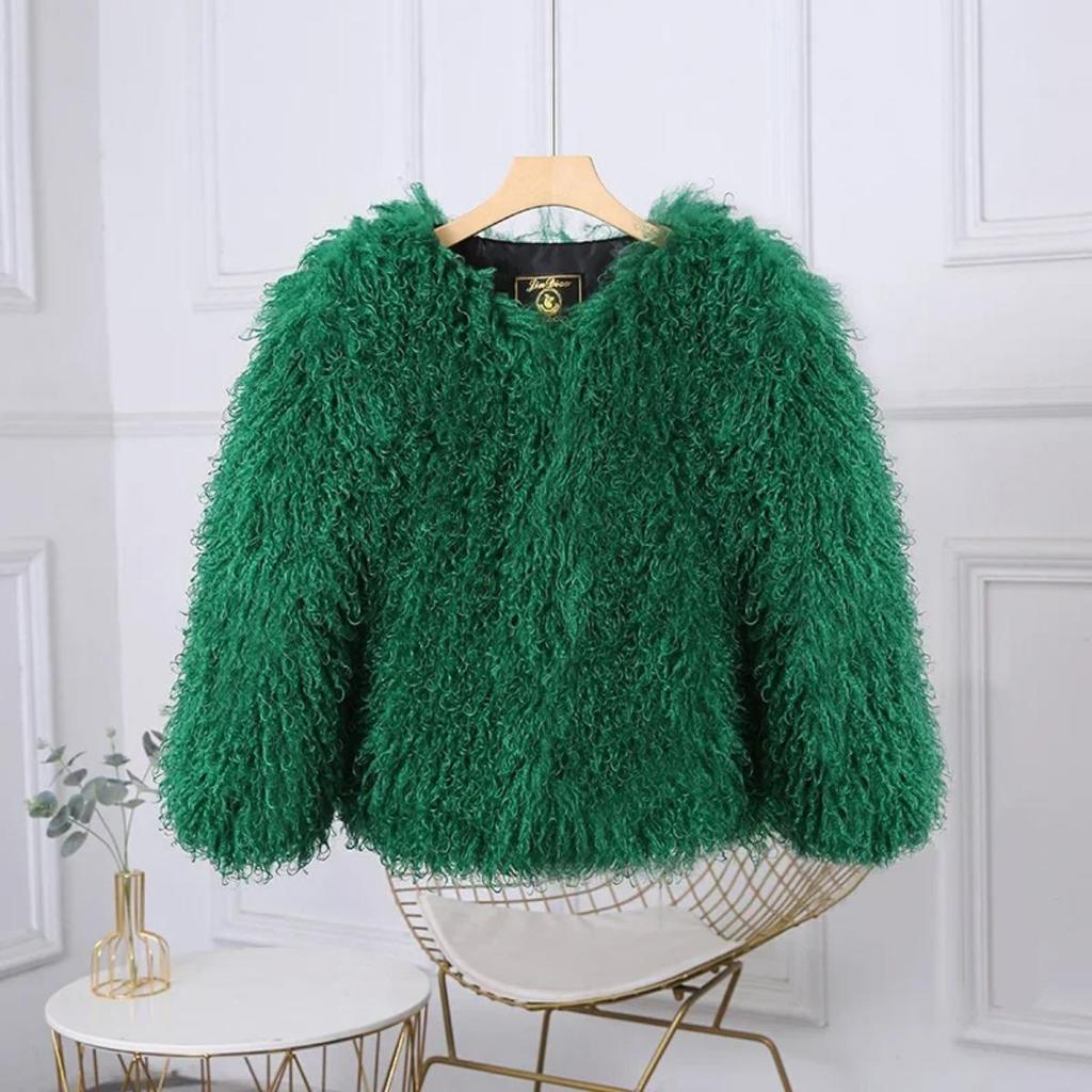 VAYLA Fashion Luxury Cropped Faux Fur Coat Women's Winter Ins Hot Fluffy Short Faux Fur Jacket Street Style Warm Outwear