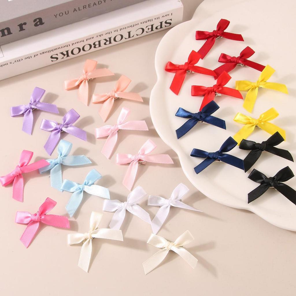 Ballet Style Ribbon Bow Duckbill Clip - Sweet 4cm Hair Accessories