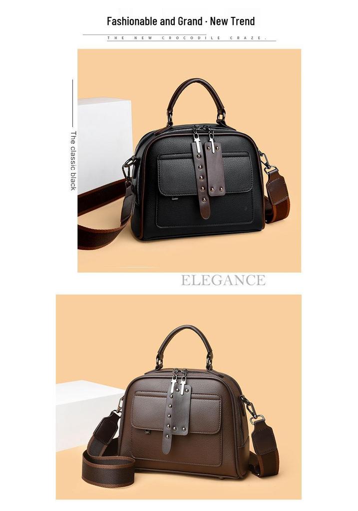 Crossbody Tote Shoulder Bag: 2026 Retro Niche Texture Small Square Women's Travel Casual Bag