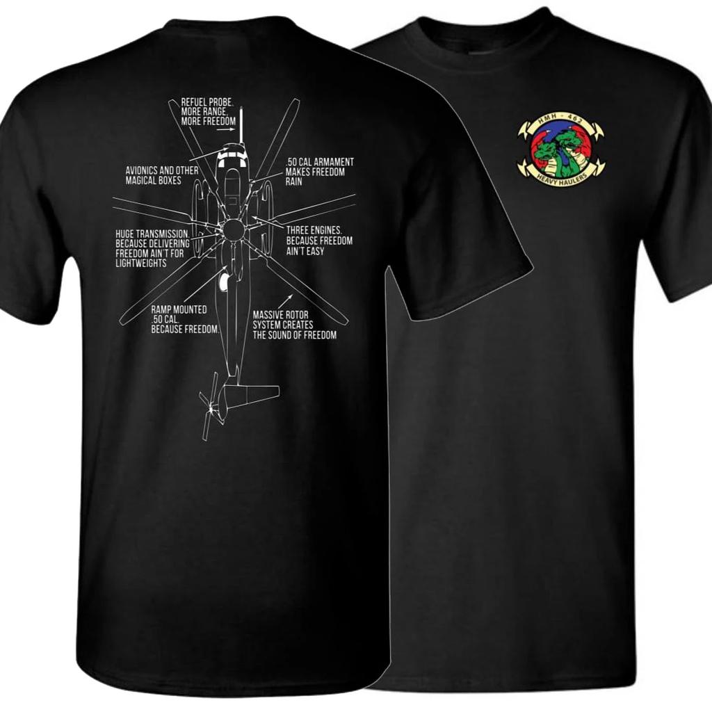 HMH462 Squadron CH53 Super Stallion Transport Helicopter TShirt Summer Cotton Short Sleeve ONeck Unisexs T Shirt New S3XL