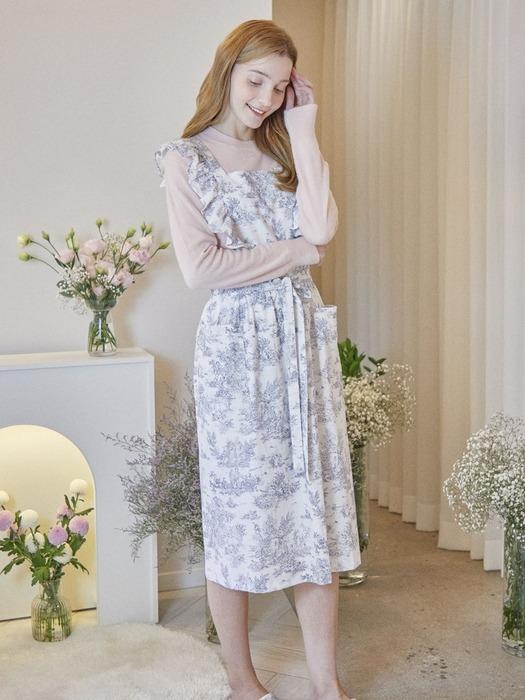 The Warmth Florist Frill One-Piece Apron_Gray Gray