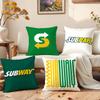 HOT S-SubwayS Cushion Cover Premium Comfort Reversible Pillow Cove -Two In One Design for Any Room & Car Interior