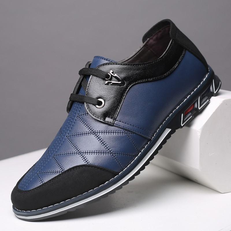 Męskie Skórzane Casualowe Buty Do Jazdy Sznurowane Modne Klasyczne Męskie Oddychające Trampki Zapatos De Hombre H211