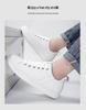 Men's Genuine Leather Retro White Cowhide Sneakers