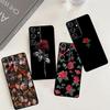 Red Roses Floral Funda For Samsung Galaxy S24 S23 S22 Ultra Plus S20 S21 FE S8 S9 S10 Note 10 20 Ultra Case