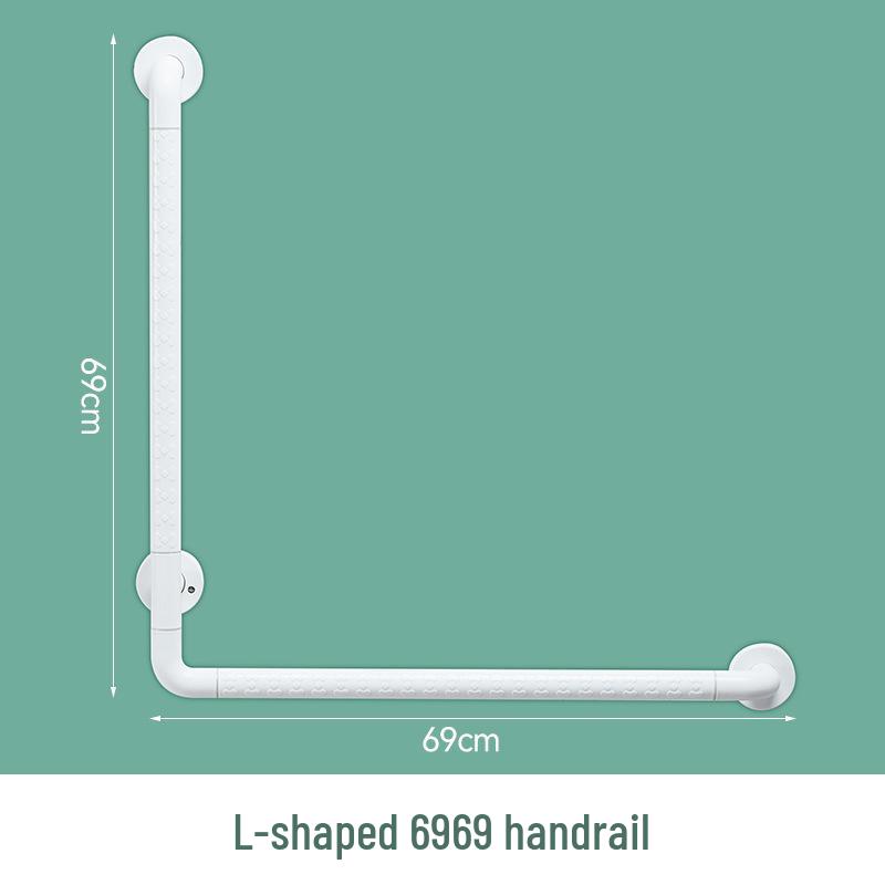 Anti-Slip L-Shaped Bathroom Handrail for Elderly and Disabled - Toilet Safety Handle