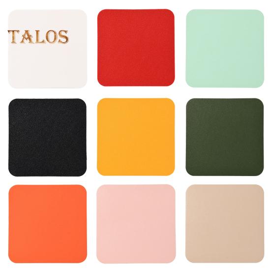 Mantel Individual para mesa de comedor, posavasos de colores vibrantes, resistente al desgaste, diseño antideslizante, tapete cuadrado redondo para taza