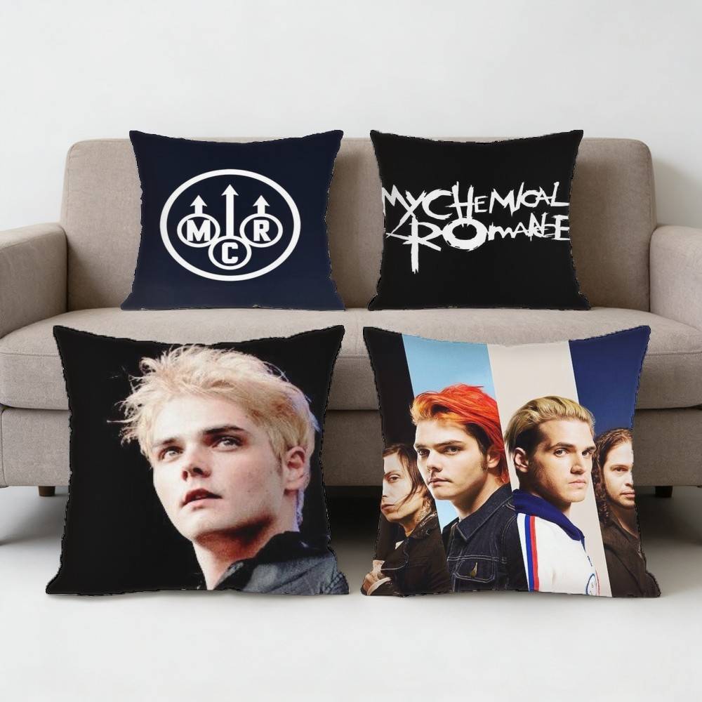 MCR MMy CChemical RRomance Band Pillow Case Sofa Living Room Bedroom Headboard Backrest Cushion Square Cushion Nap Time