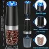 1 Stück Elektrisches Salz- und Pfeffermühlen-Set, Salz- oder Pfeffermühle, Einstellbarer Mahlgrad, Batteriebetrieben