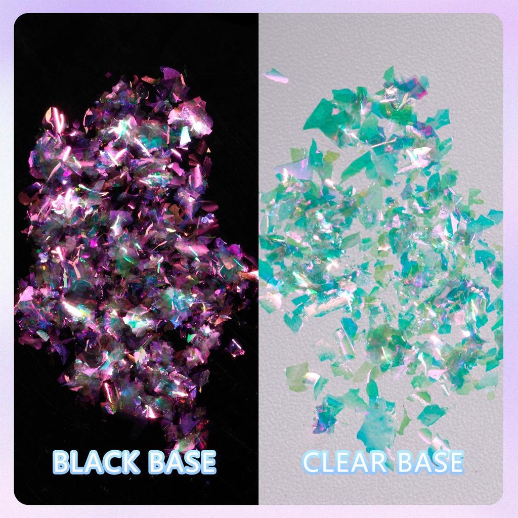 Iridescent Fairy Nail Decoration Sequins - Super Shiny 12 Colors Cloud Brocade Powder Snow Velvet 