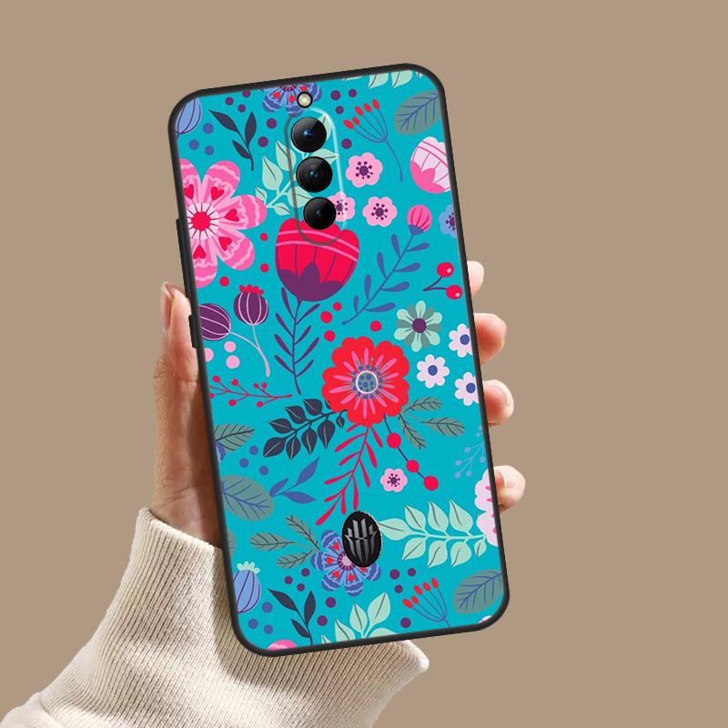 Floral Charm Secret Garden Case For ZTE Nubia Red Magic 10 10S 9S 8S 8 9 11 Pro Plus 6 7 6S 7S Pro 5G 6R 10 Air Cover
