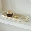 Elegant Oval Metal Decorative Tray Jewelry & Key Storage Tray Dish Plate Tea Fruit Serving Trays Cosmetics Organizer Bathroom