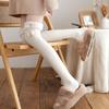 1Pair Women Plush Stockings Thick Wool Ball Socks Autumn Winter Lolita Kawaii Vertical Stripe Plush Stockings Tights