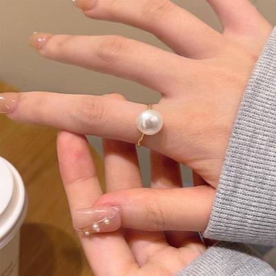 Elegant Pearl Open Ring - Light Luxury, Versatile, High-End