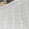 2Yards 130cm Width White Pure Cotton Hollowed-out Embroidered Fabric, Water-soluble Shirt Cotton and Skirt Fabric BL-369