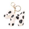 Multi Purpose Spotted Dog PU Keychain Accessory For Cars And Bags Featuring Sturdy Alloy Clip Keychain Pendant