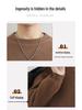 Men's Youth Velvet Thickened Wool Sweater - Embroidered, Warm, Trendy Round Neck Knitwear for Autumn and Winter