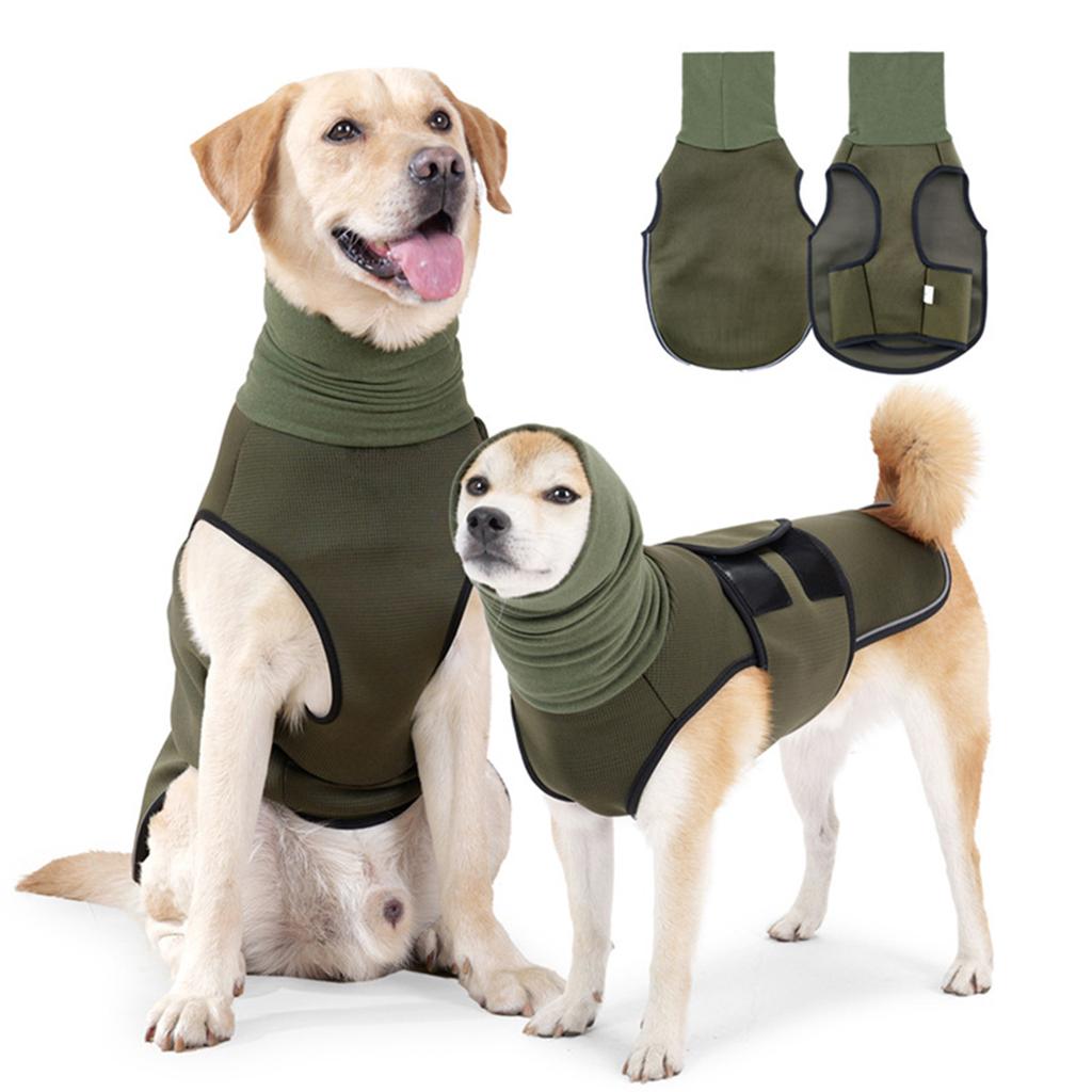 Dog Anti Anxiety Vest with Reflective Breathable Dog Jacket Keep Pet Calm Soft Pet Calming Vest for Dogs Cat Body & Ear Protect